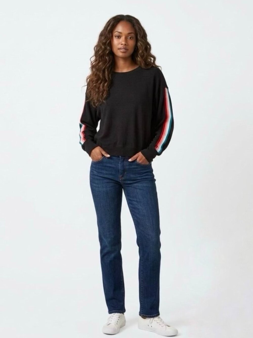 Michael Stars Gigi Striped Sweatshirt